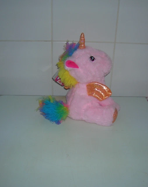 licorne arc en ciel peluche