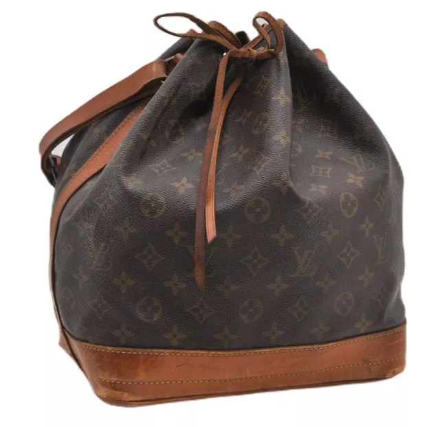 Authentic Louis Vuitton Monogram Noe Shoulder Drawstring Bag M42224 LV  8363F