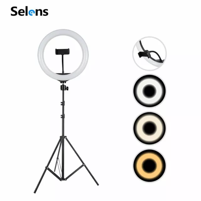 26cm/10" LED Ringlicht mit 2M Stativ Kit Foto Video Youtube Vlog Make-up Live