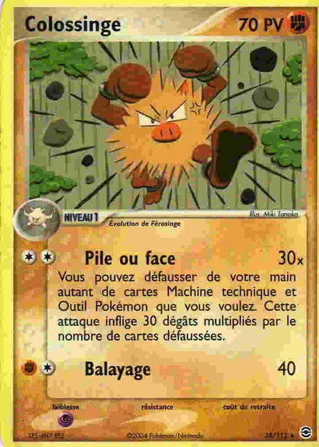 Colossinge 70Pv 28/112 Carte Pokemon