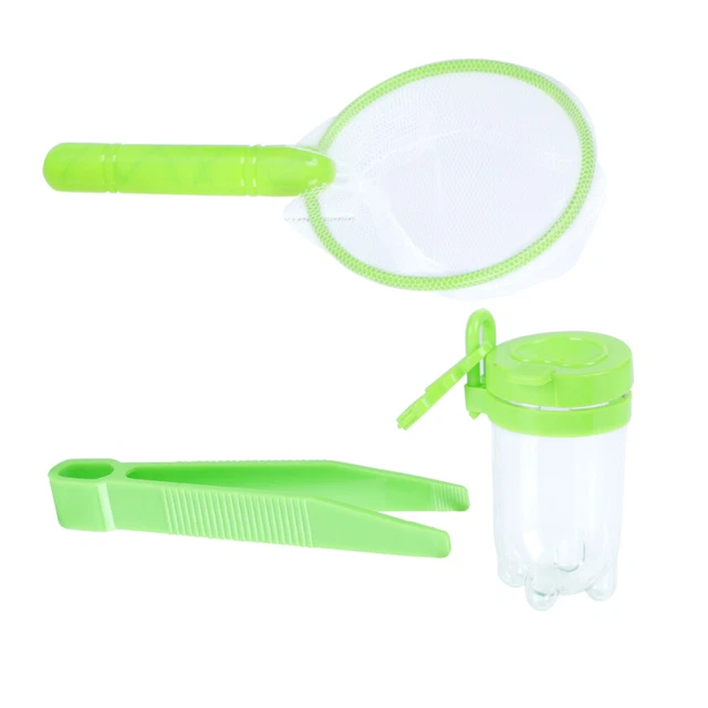 2 Sets Kids Catcher Net Insect Observation Plastic Container Collection Box
