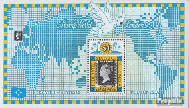 Mikronesien Block5 (kompl.Ausg.) postfrisch 1990 150 Jahre Briefmarken