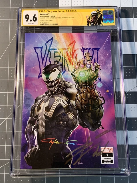Venom # 7 CGC 9.6 NM Crain Trade Dress Variant Signed Clayton Crain Donny Cates