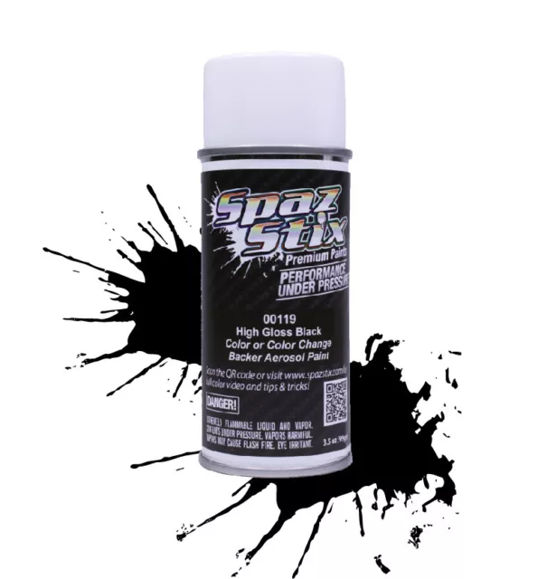 Spaz Stix High Gloss Black Paint or Backer Paint 3.5oz Can SZX00119 00119