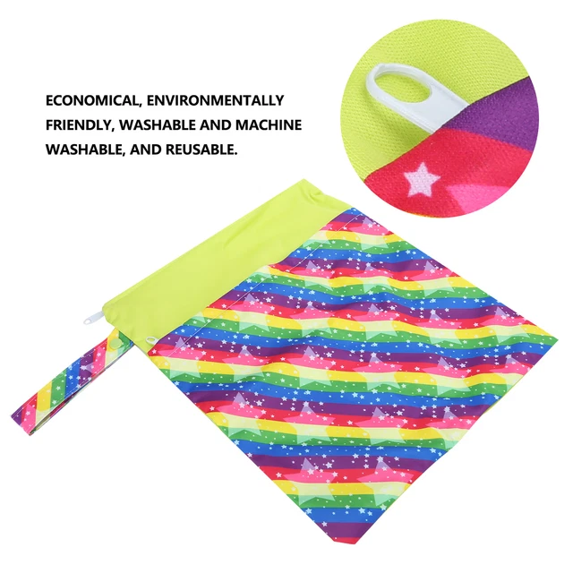 Cloth Diaper Bag Washable Wet Dry Storage Bags Reusable Nappy Organizer Baby