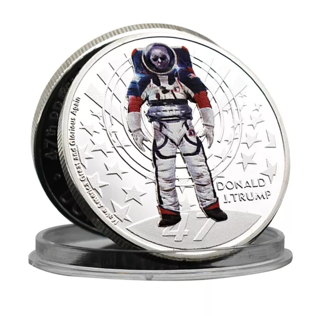 2024 Donald Trump moneta d'argento 47 Presidente degli Stati Uniti Astronaut Challenge collezione monete