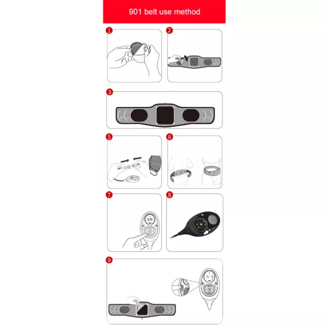 Dispositivo fitness muscolare cintura allenamento addominale 3,7 V 220 W 150 livelli di forza con