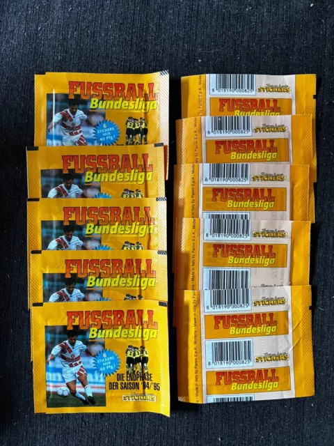 Lot 10 Packets Pochettes Panini Junior Stickers Bundesliga 1994/95 Collector