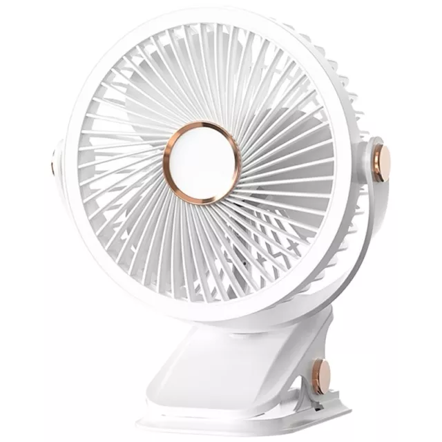 Clip on Fan Angle Adjustment Cooling Fan with Night Lamp 3 Speed Airflows