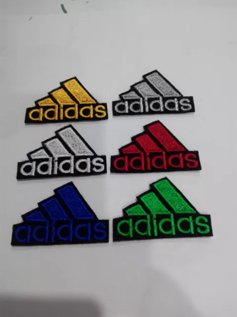 Puntuación prefacio Preparación PARCHE BORDADO PARA Pegar , Termoadhesivo estilo ADIDAS 4,5/3,5 cm adorno  ropa EUR 2,99 - PicClick IT