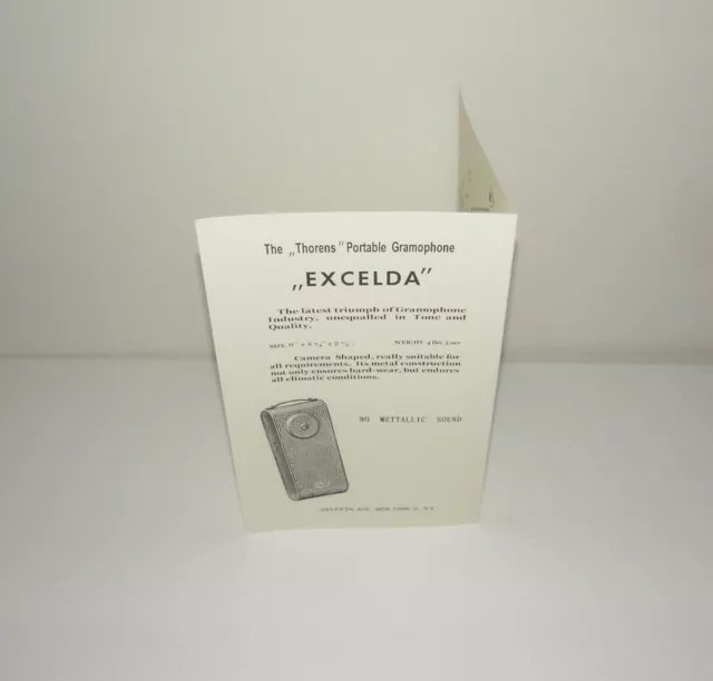 Thorens Excelda  Camera Phonograph Instructions Reproduction 2