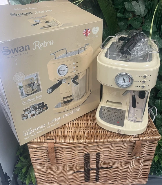 SWAN RETRO COFFEE Machine SemiAutomatic Espresso 1.7L 20 Bars pressure