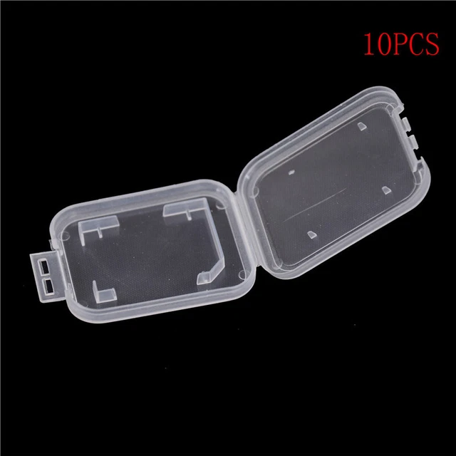 10 piezas Estuche de almacenamiento para tarjetas de memoria Mini almacenamiento de tarjetas Caja Protector Estuche.-TM