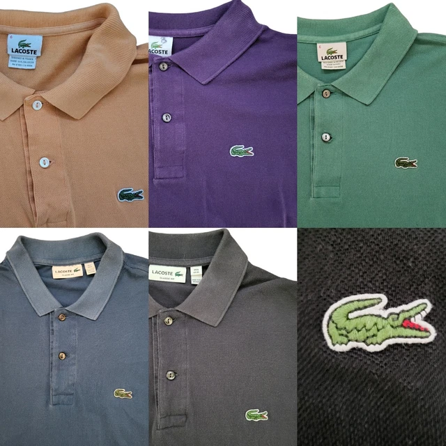 Lot of 6 Lacoste Men's Polo Shirt Size FR 6 US XL Short Sleeve Classic Fit Pique Lot of 6 Lacoste Men's Polo Shirt Size FR 6 US XL Short Sleeve Classic Fit Pique