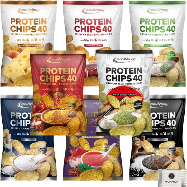 Ironmaxx Protein Chips 40 - Kennenlernpaket - Mixbox - High Protein Low Carb - J