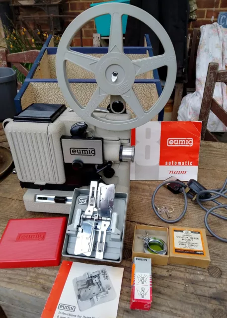 Cased EUMIG P8 AUTOMATIC NOVO   Cine Projector WORKING + Accessories