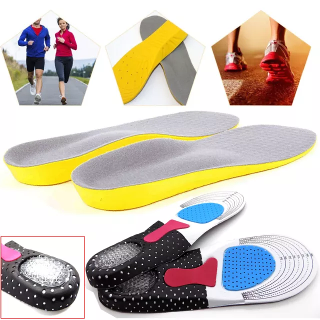 Orthopaedic Shoe Insoles Comfort Pads Memory Foam Unisex Trainer Foot Feet Heel