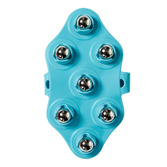 Massage Glove Body Massager with Metal Roller Ball for Neck Foot Full Body Care 8