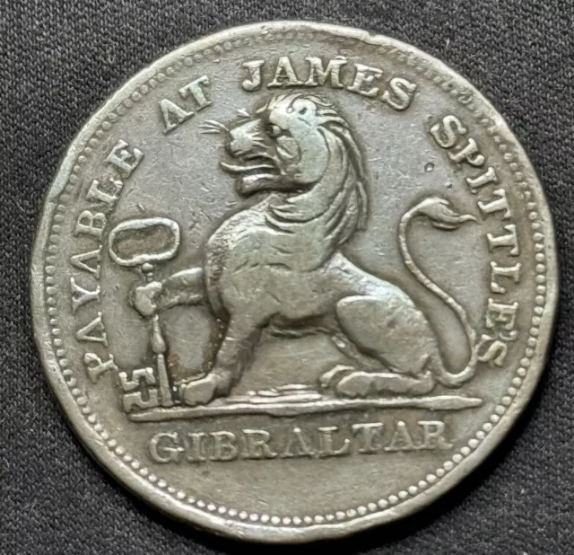 1820 Gibraltar 2 Quarto James Spittle Coin