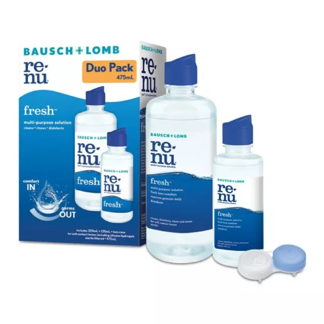 Bausch + Lomb Renu Fresh Multi-purpose Solution Duo Pack 475mL Bausch & Lomb