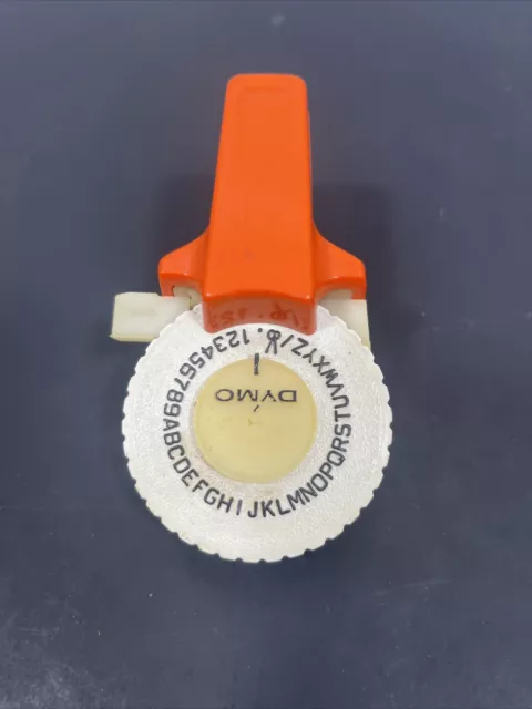 Dymo Label Maker Vintage 1970s Orange Mini Embossing Labeler