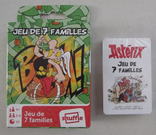 Jeu de 7 familles Astérix Shuffle Cartamundi 2019 Cartes neuves sous blister