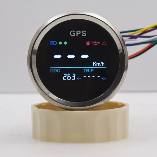 52mm GPS Digital Speedometer Odometer Gauge for Motorcycle Car Truck