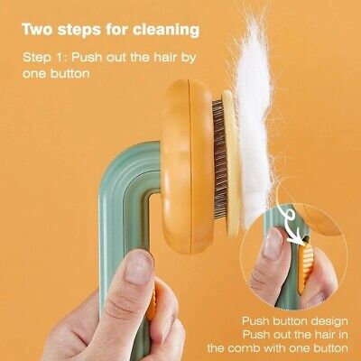 Shedding Dog Combs Self Cleaning Slicker Pet  Grooming Tools Cat Hair-Brush