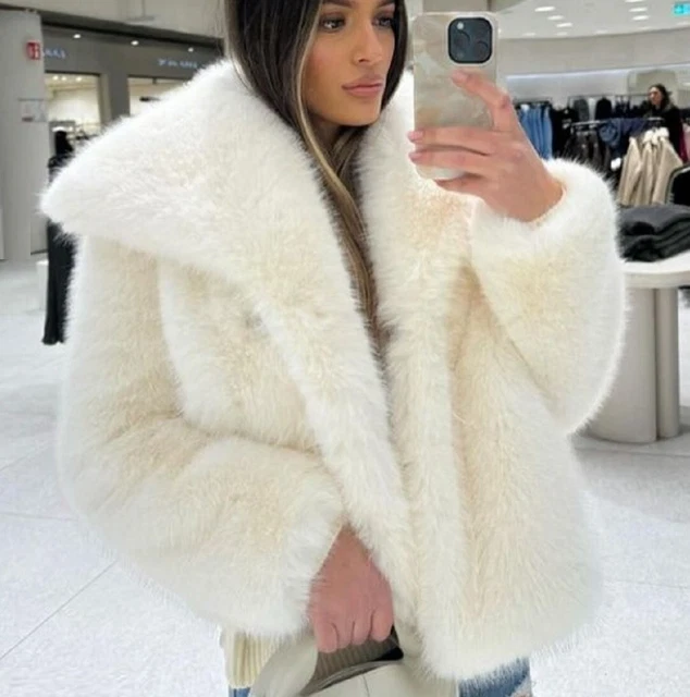 Teddy bear fur coat zara sales