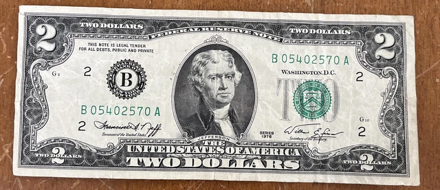1976 2 dollar bill ***RARE New York B***