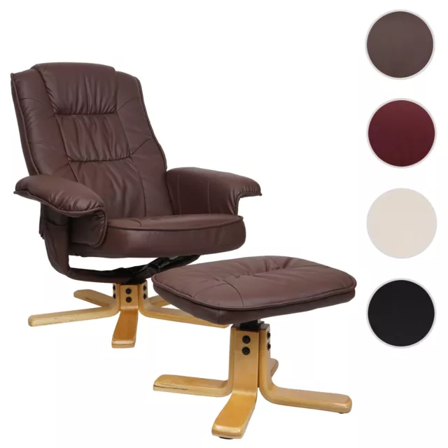 Fauteuil relax M56, fauteuil TV fauteuil en option avec/sans tabouret, similicuir