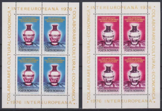 RUMÄNIEN - 1976 - INTEREUROPEANA - Bl.: 133+134 komplett - postfrisch - LUXUS !!