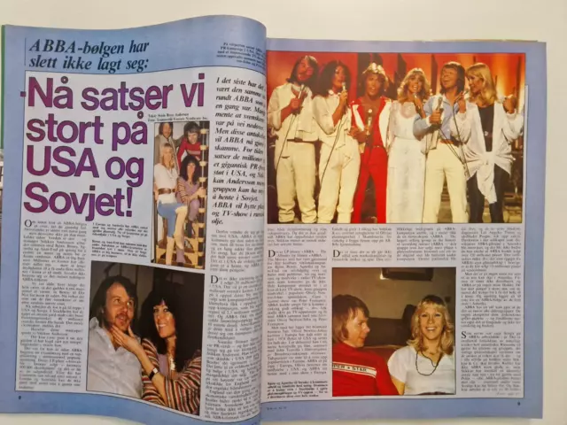 Abba / Olivia Newton - John -Very rare newspaper from Norway from 1978