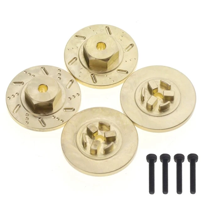 4 pezzi disco freno ruota ottone 7 mm adattatore esagonale contrappeso per Kyosho9805