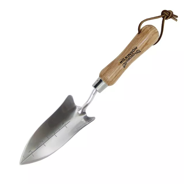 Wilkinson Sword Hand Bulb Transplanter Spade Tool, Stainless Steel Wooden Handle