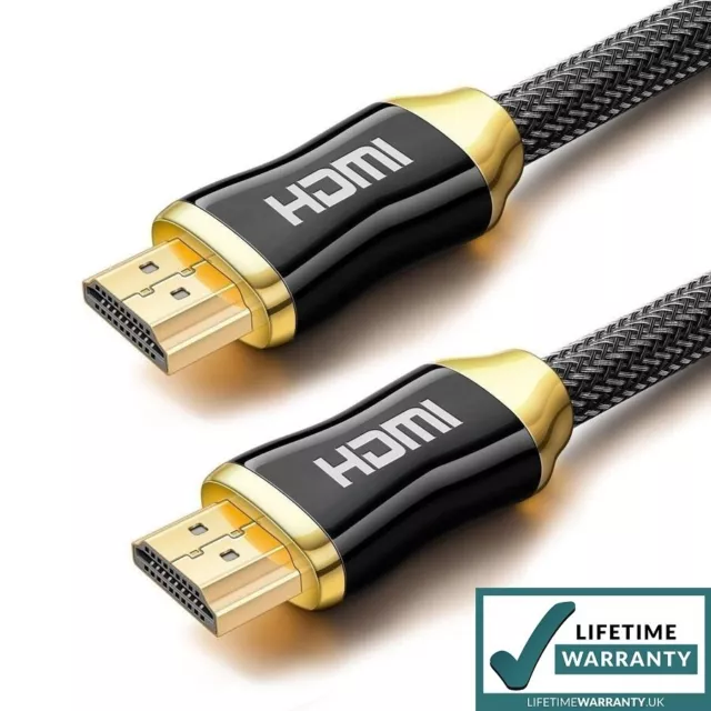 4K HDMI Cable v2.0 High Speed Lead 2160P 3D HDTV UHD ARC PS4 1m/2m/3m/5m/10m/20m