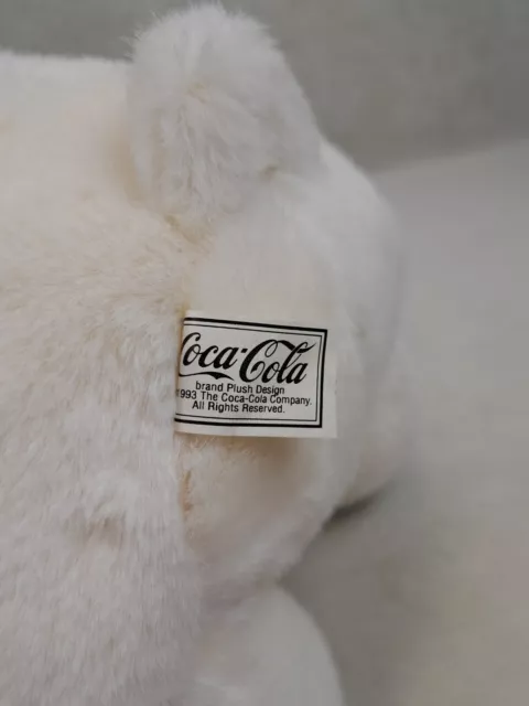 Coca Cola Coke Plush Stuffed Polar Bear Vintage 1994 Soft Coca-Cola 12" 3