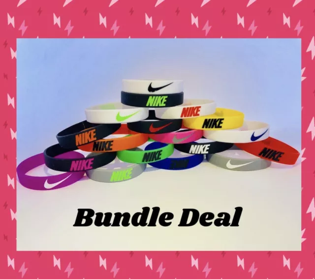 Nike Sport Baller Band Silicone Rubber Bracelet Wristband 40 pcs LOT MIX COLORS