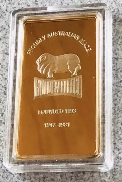 Golden Fleece  Ingots Bar .999 Finished GOLD 1oz .999 Petroleum Gas Petrol