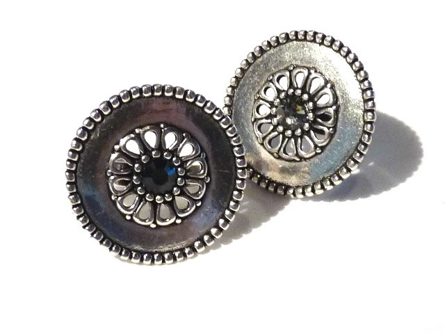 Bague Argentée Carrée Avec Anneaux Tournants - Taille 50 - Alliage - Occasion Bon état
