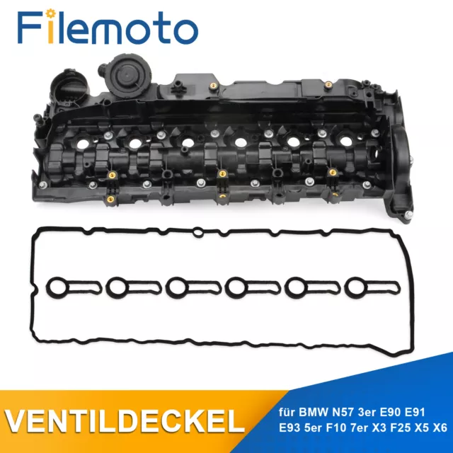 Ventildeckel mit Dichtung für BMW N57 3er E90 E91 E93 5er F10 7er X3 F25 X5 X6