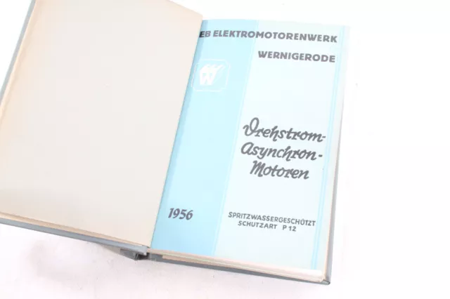 altes Fach Buch Drehstrom Asynchron Motoren Elektromotoren Wernigerode Katalog