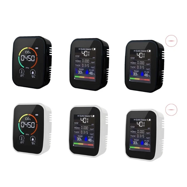 5 in1/3 in1  Carbon Dioxide Analyzer TVOC HCHO Detector Multifunctional