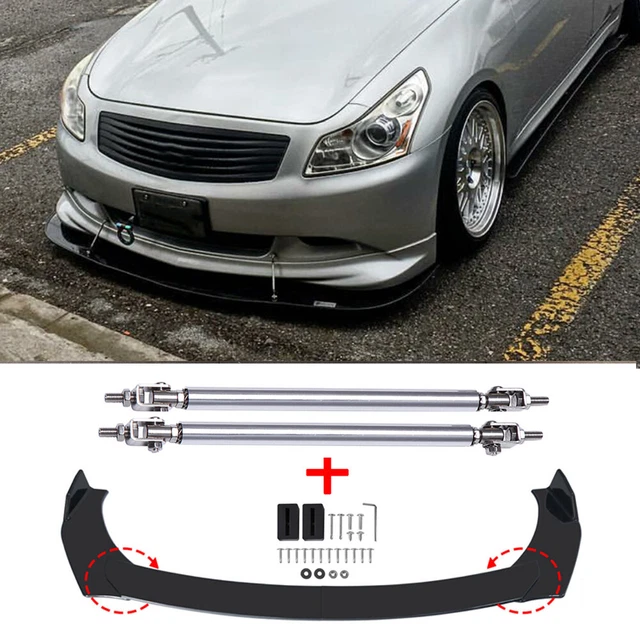For Infiniti G35 Coupe Sedan 03-08 Front Bumper Splitter Spoiler Kit + Strut Rod