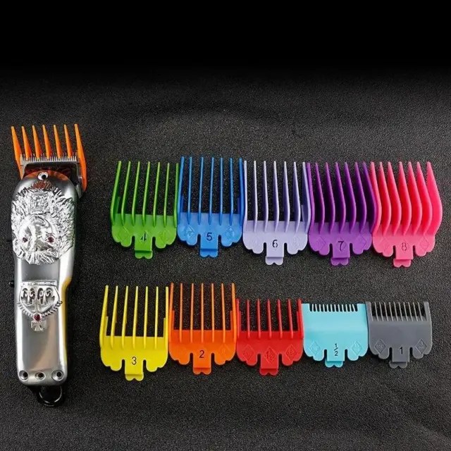 10X Hair Clipper Limit Comb Guide Trimmer Set Guards Barber Attachment for Wahl