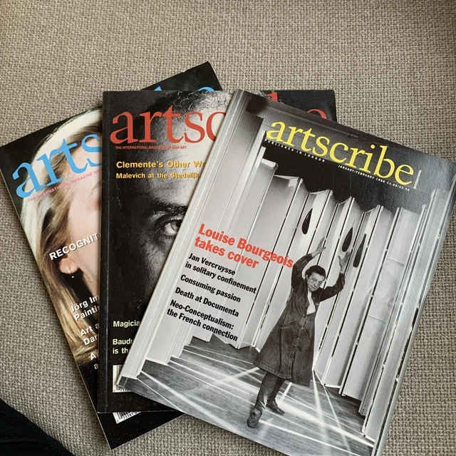 3 X ARTSCRIBE VINTAGE MAGAZINES 1988, 1989, 1999 Bourgeois, Clemente