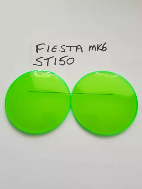 Ford Fiesta Mk6 St150 Vibrant Apple Green Acrylic Foglight Protectors