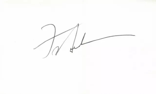 Frankie Avalon Actor Singer Signed 3x5 Index Card with JSA COA