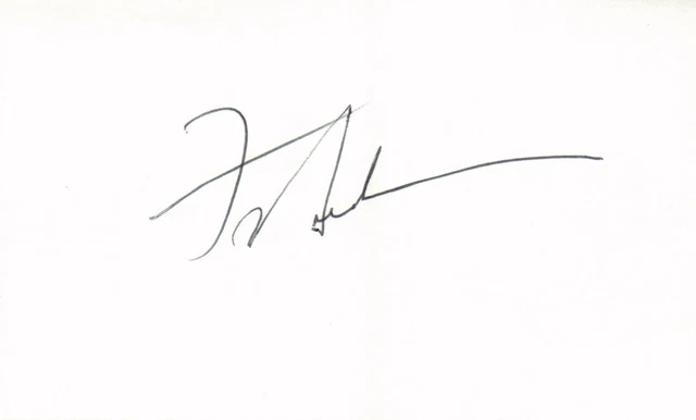 Frankie Avalon Actor Singer Signed 3x5 Index Card with JSA COA