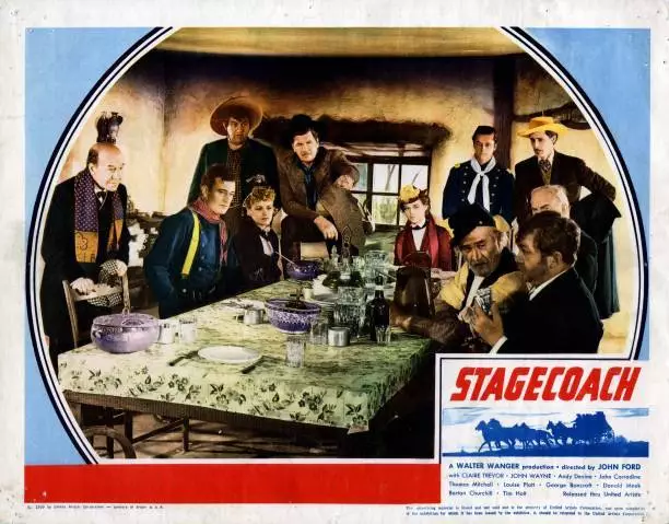 Stagecoach lobby card Donald Meek John Wayne Andy Devine  OLD MOVIE PHOTO